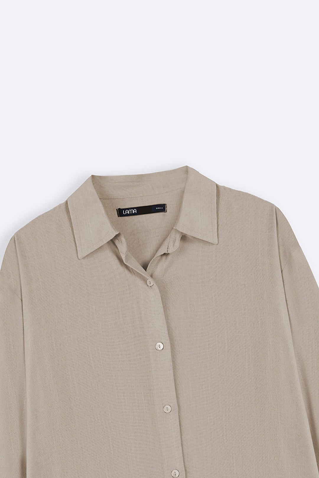 BEIGE EVERYDAY LINEN BLEND SHIRT