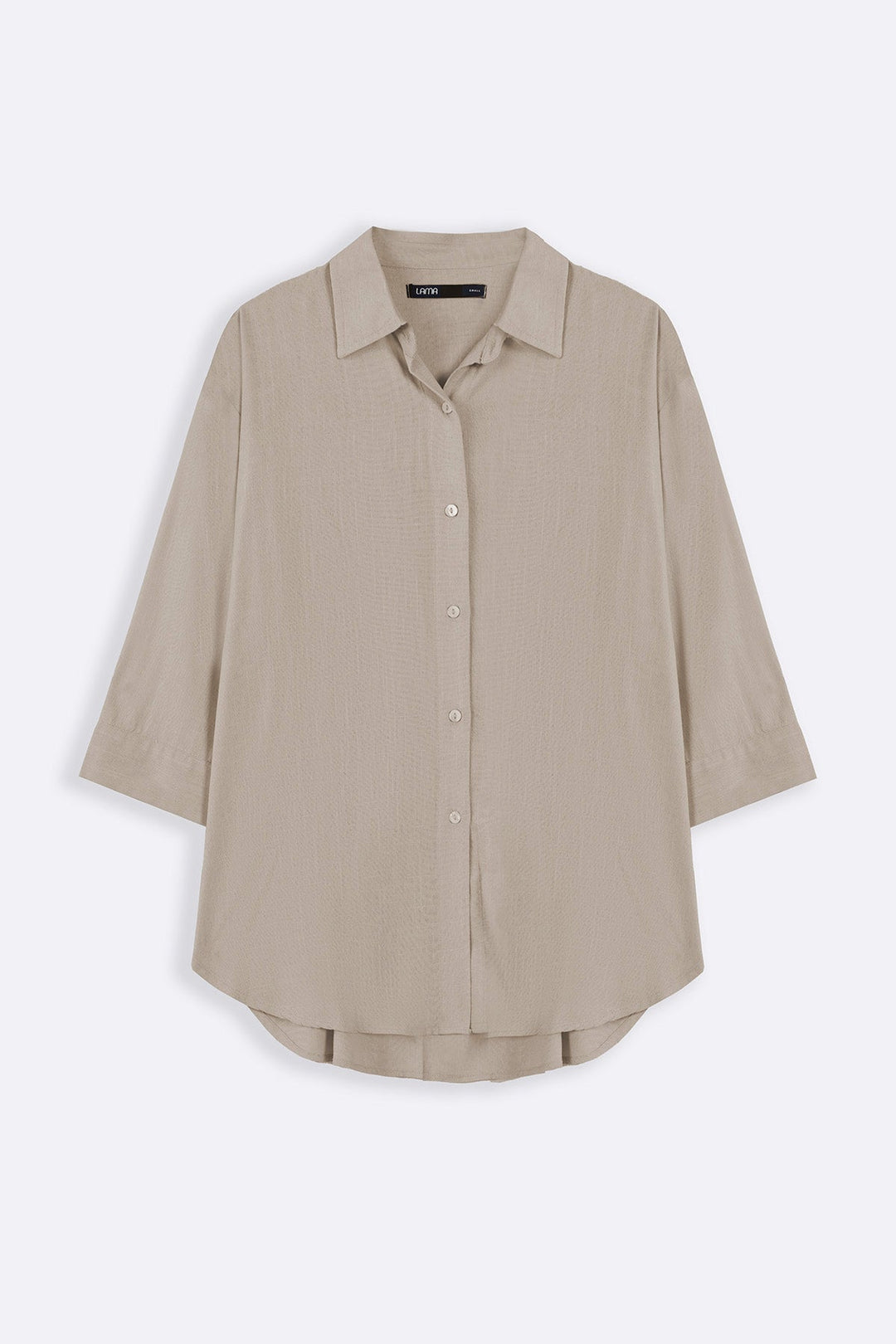 BEIGE EVERYDAY LINEN BLEND SHIRT