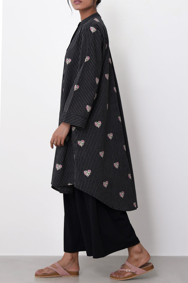 BLACK-HEARTS COTTON-LINEN TUNIC