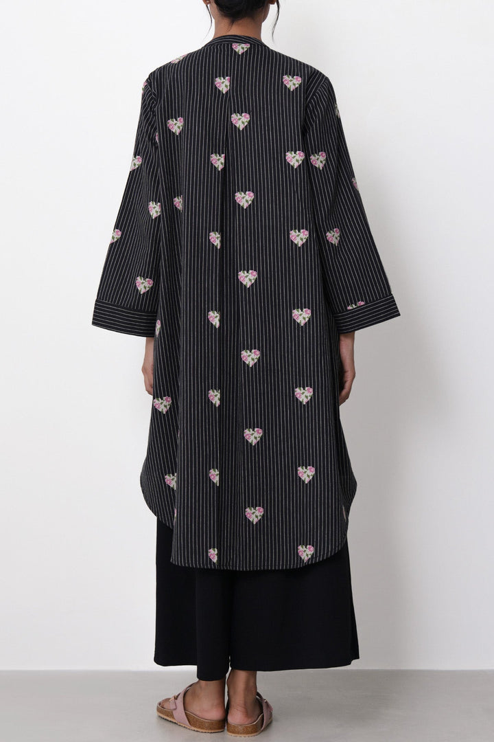 BLACK-HEARTS COTTON-LINEN TUNIC