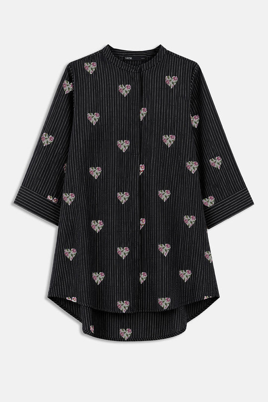 BLACK-HEARTS COTTON-LINEN TUNIC