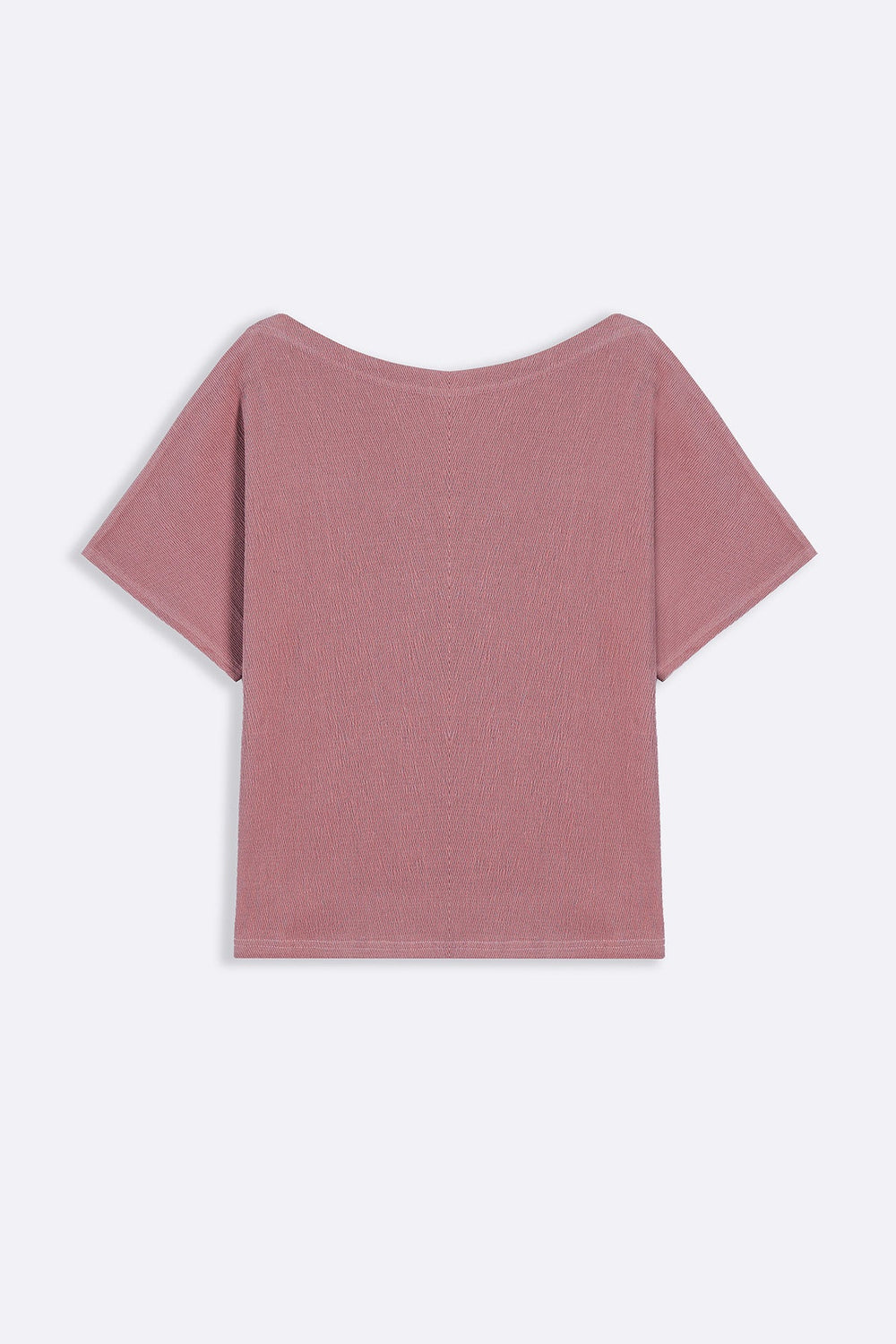 PASTEL PINK TEXTURED BLOUSON KNIT TOP