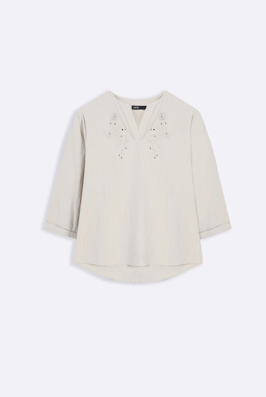 OATMEAL ORGANIC COTTON SHIRT