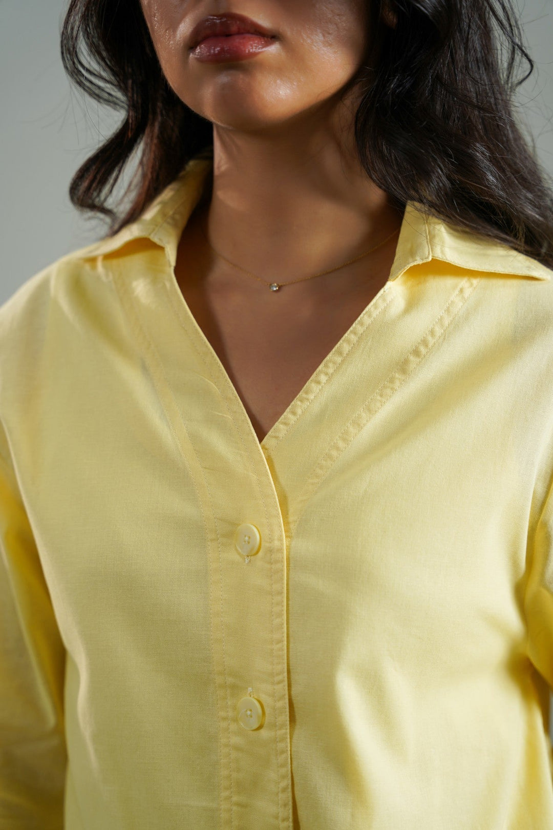 BUTTER YELLOW LONG SUMMER BLOUSE