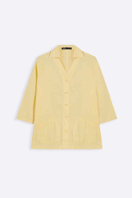 BUTTER YELLOW LONG SUMMER BLOUSE