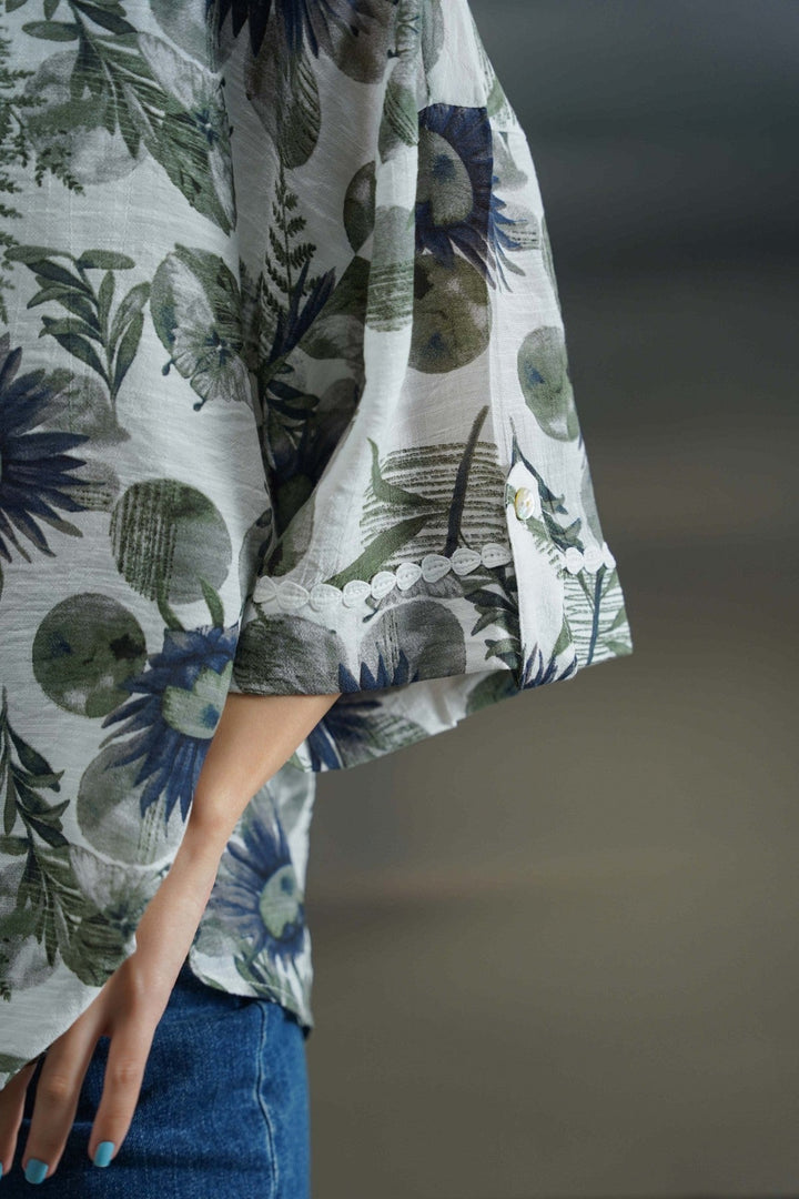 BLUE CORNFLOWER PRINT SHIRT