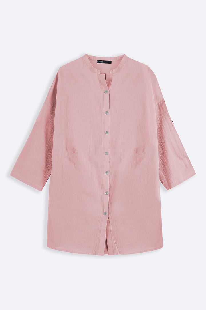 PINK EVERYDAY FEATHER COTTON TUNIC