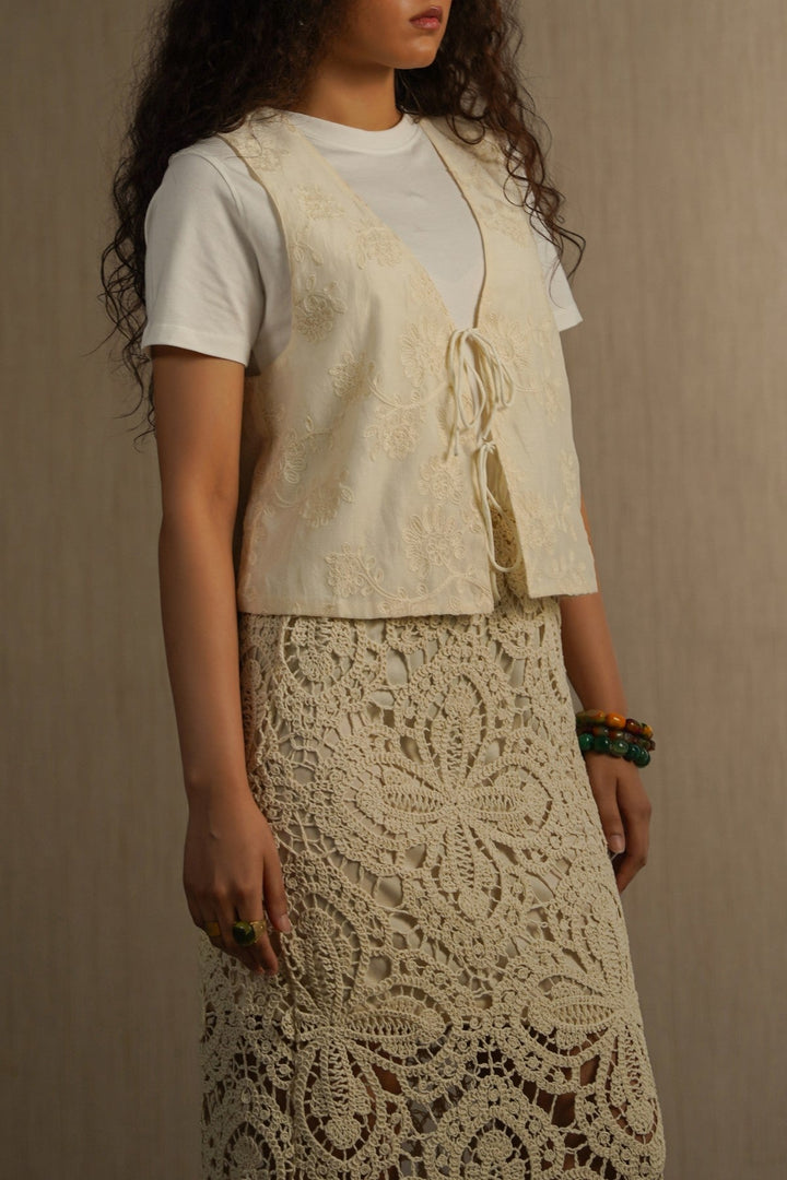 OFF WHITE IVORY ARTISAN VEST