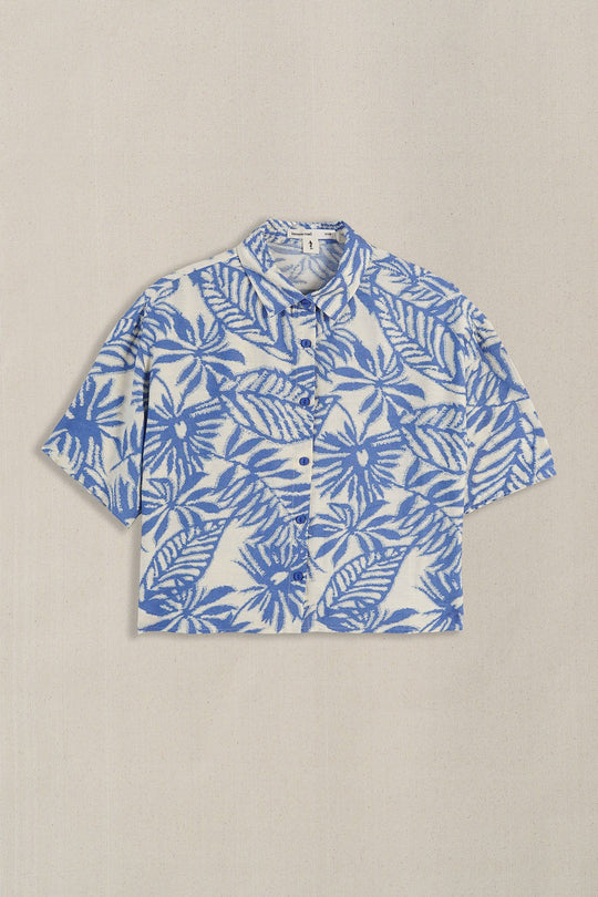 LIGHT BLUE WOOD & BLOOMS SHIRT