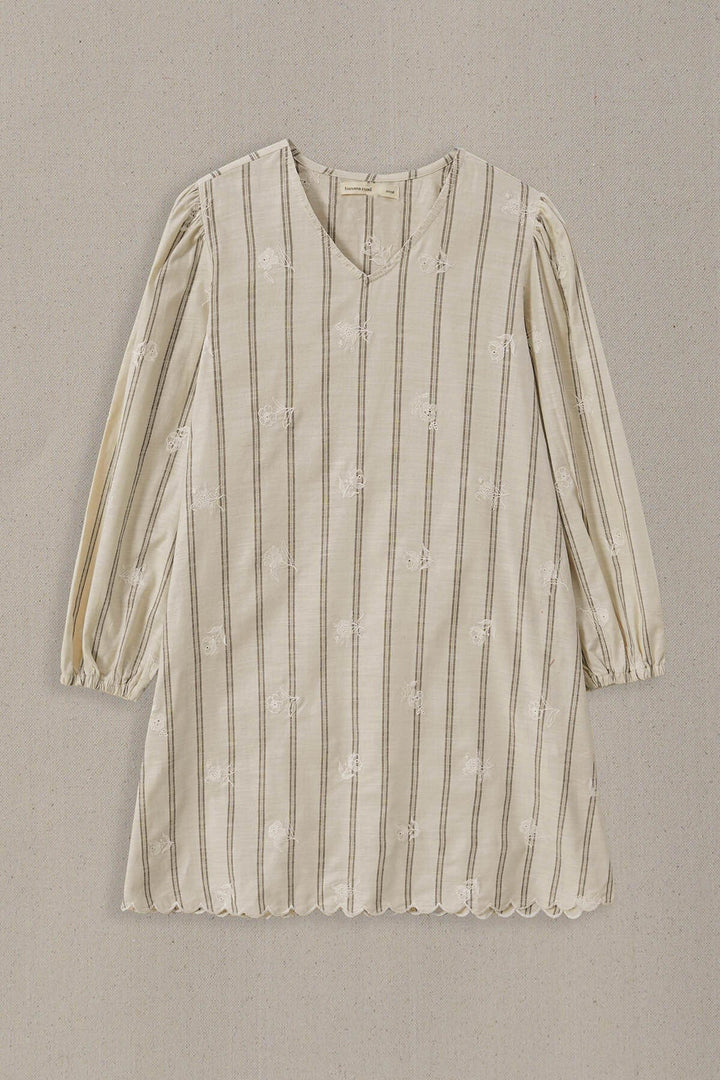 OFF WHITE COASTAL STRIPED TUNIC