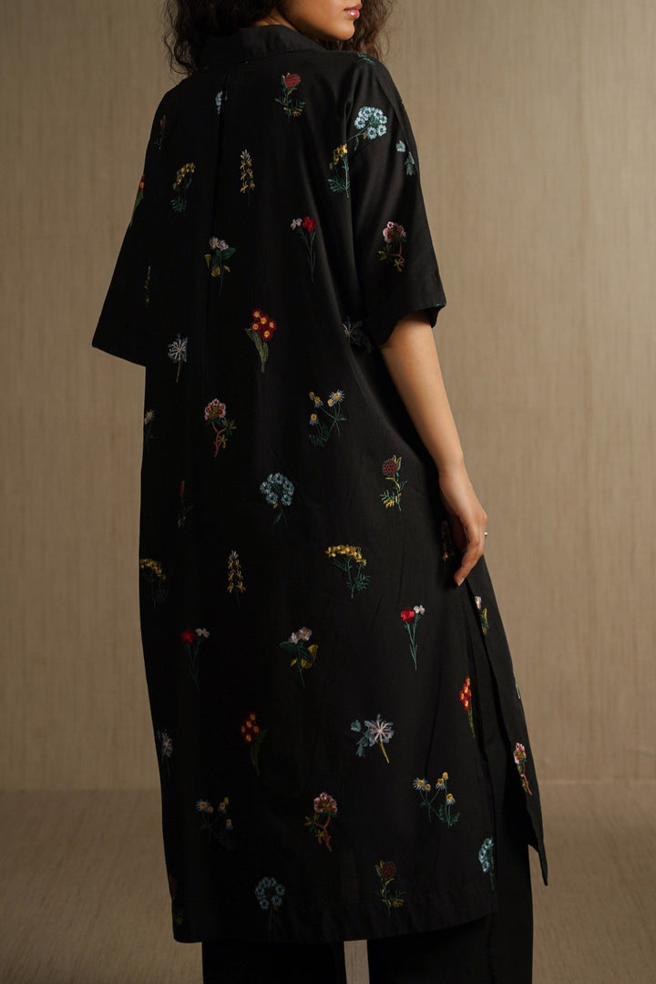 BLACK BLACK FLORA TUNICS