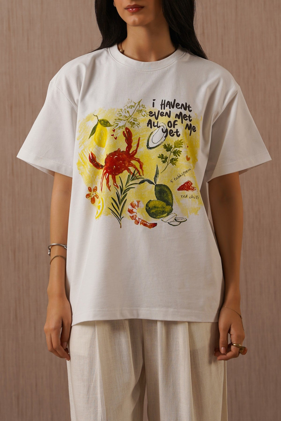 WHITE CRAB & FERN TEE