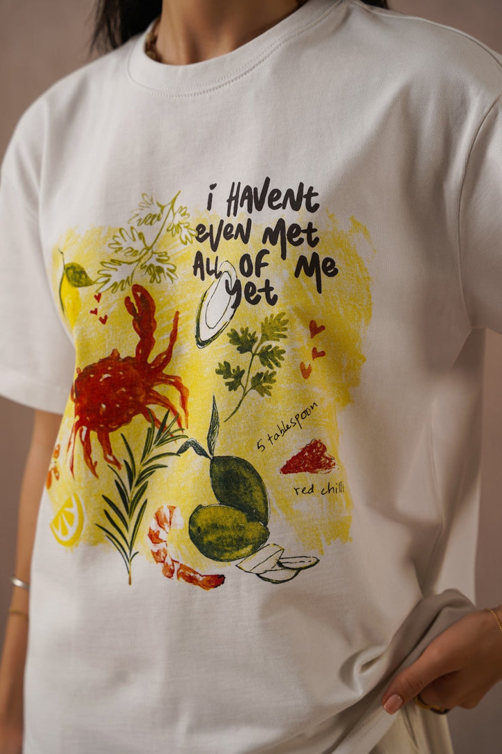 WHITE CRAB & FERN TEE