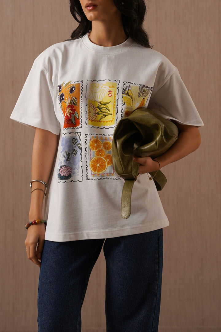 OFF WHITE SUMMER STAMP TEE