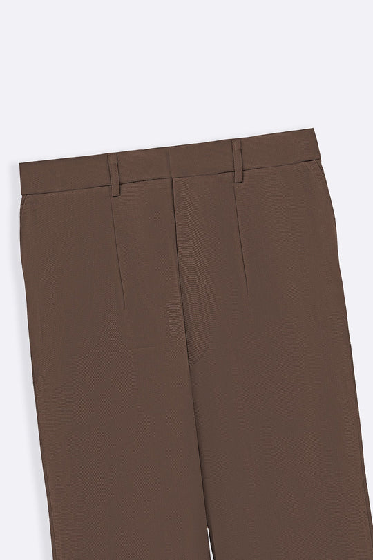 COFFEE WIDE LEG TROUSERS