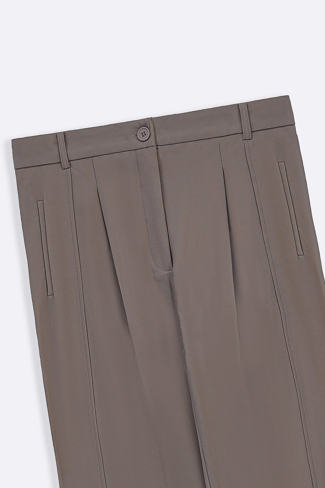 TAUPE BARREL TROUSERS