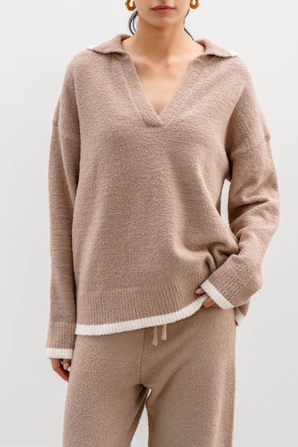 BEIGE MINKY LOUNGE JUMPER