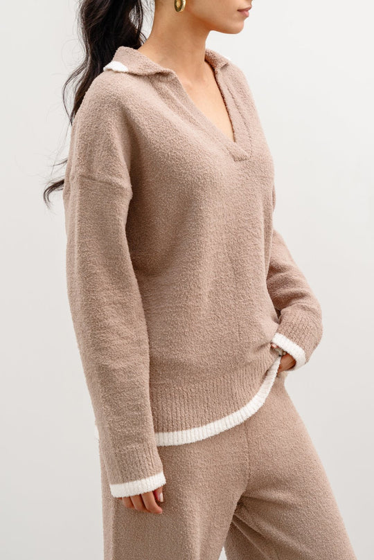 BEIGE MINKY LOUNGE JUMPER