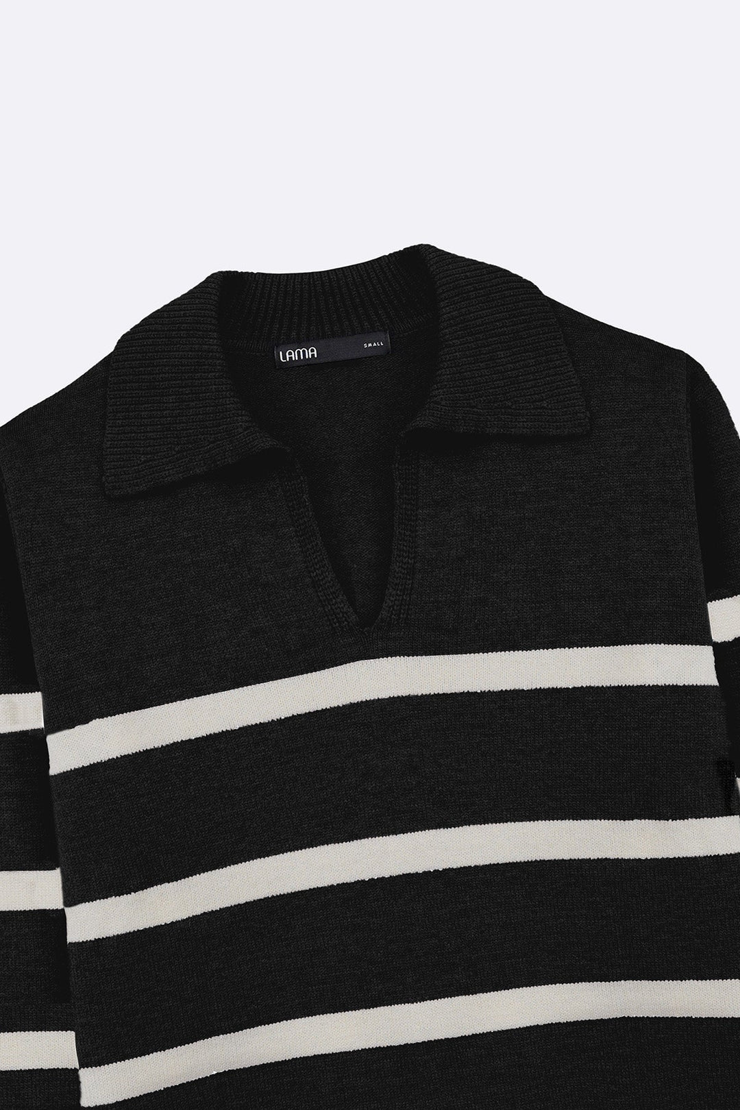 BLACK POLO STRIPED JUMPER