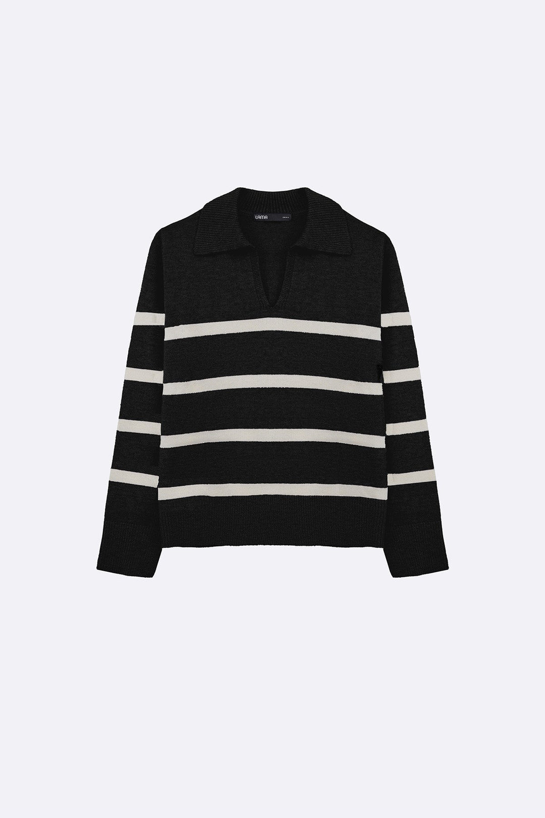 BLACK POLO STRIPED JUMPER