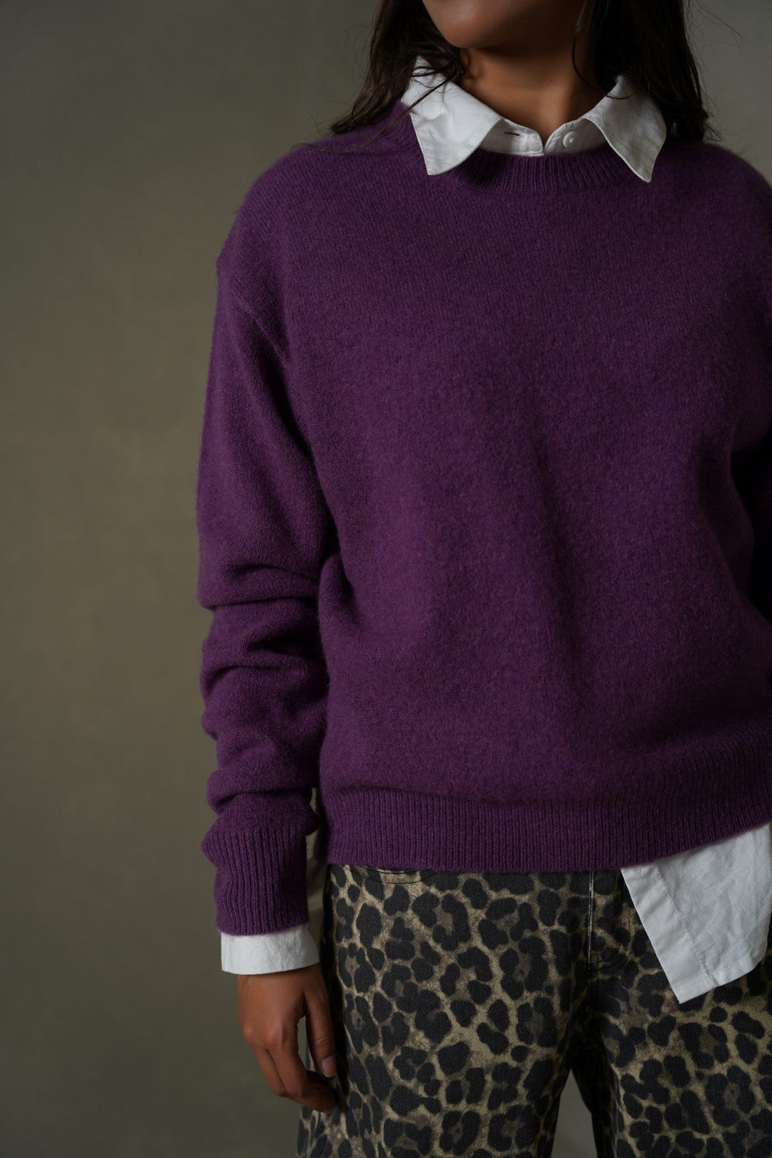 PURPLE PURE WOOL JUMPER