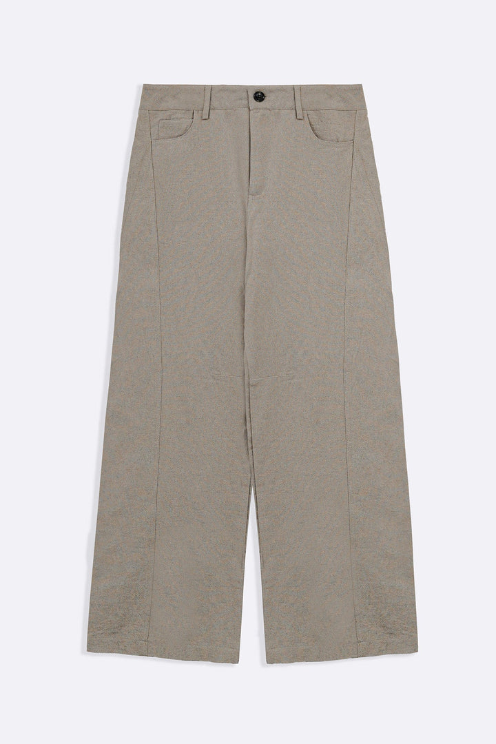 BEIGE LINEN BLEND JEAN PANT