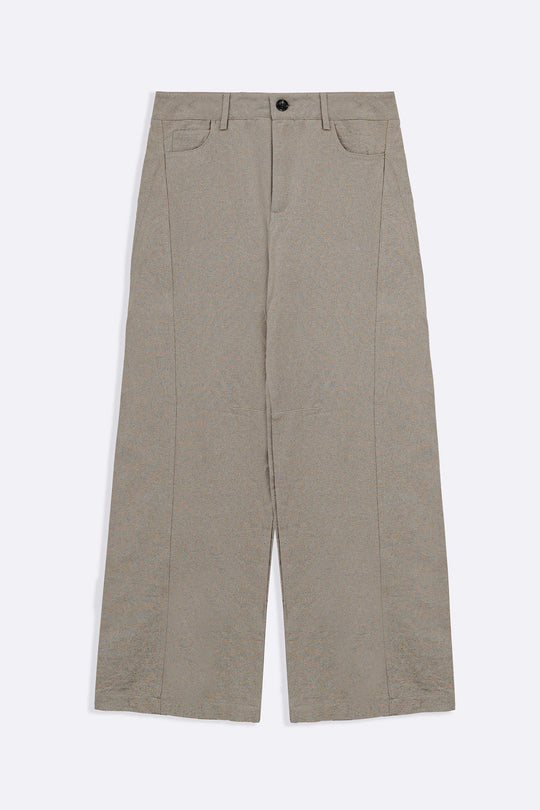 BEIGE LINEN BLEND JEAN PANT