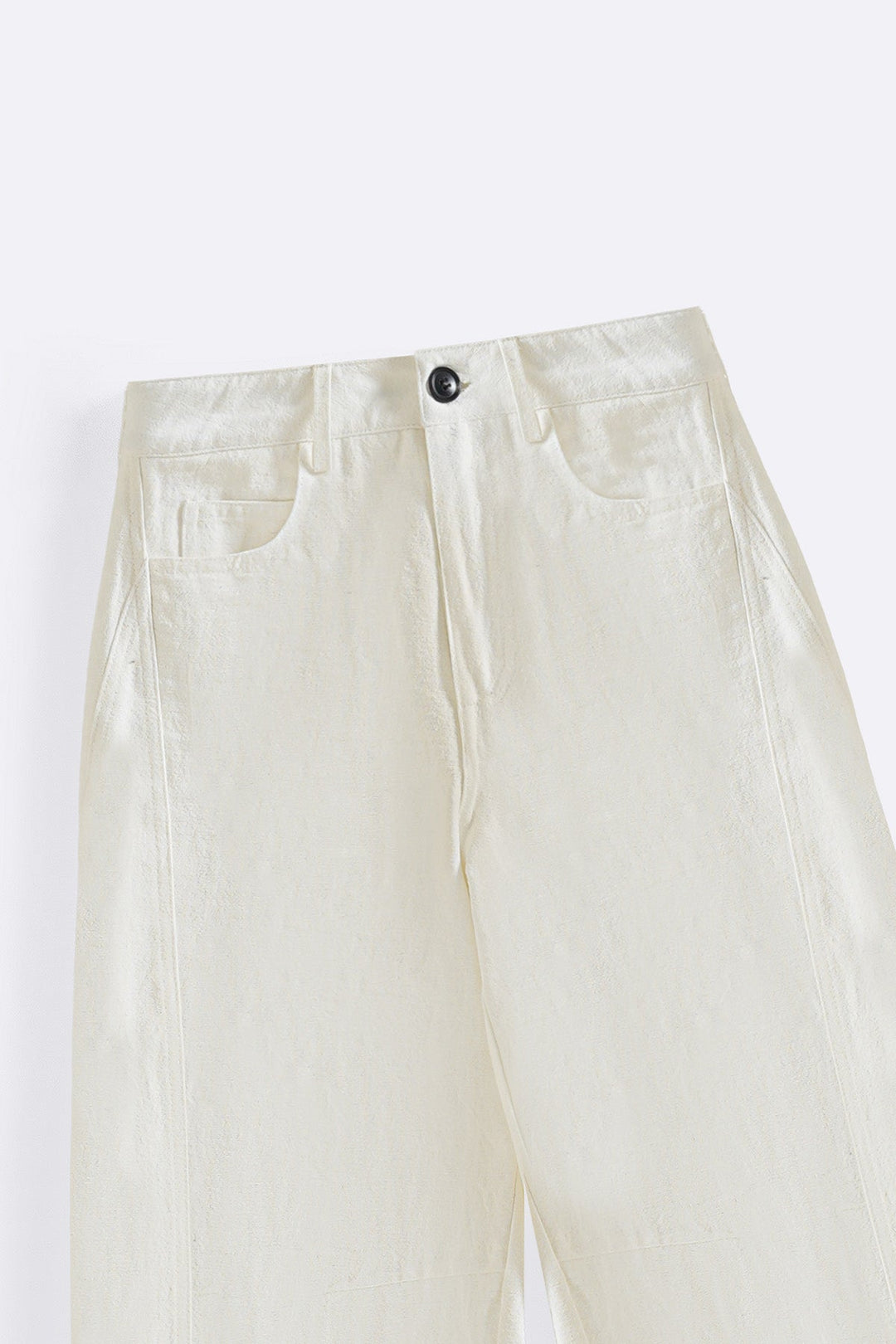 WHITE LINEN BLEND JEAN PANT