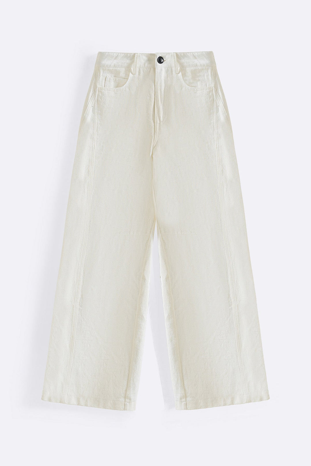 WHITE LINEN BLEND JEAN PANT