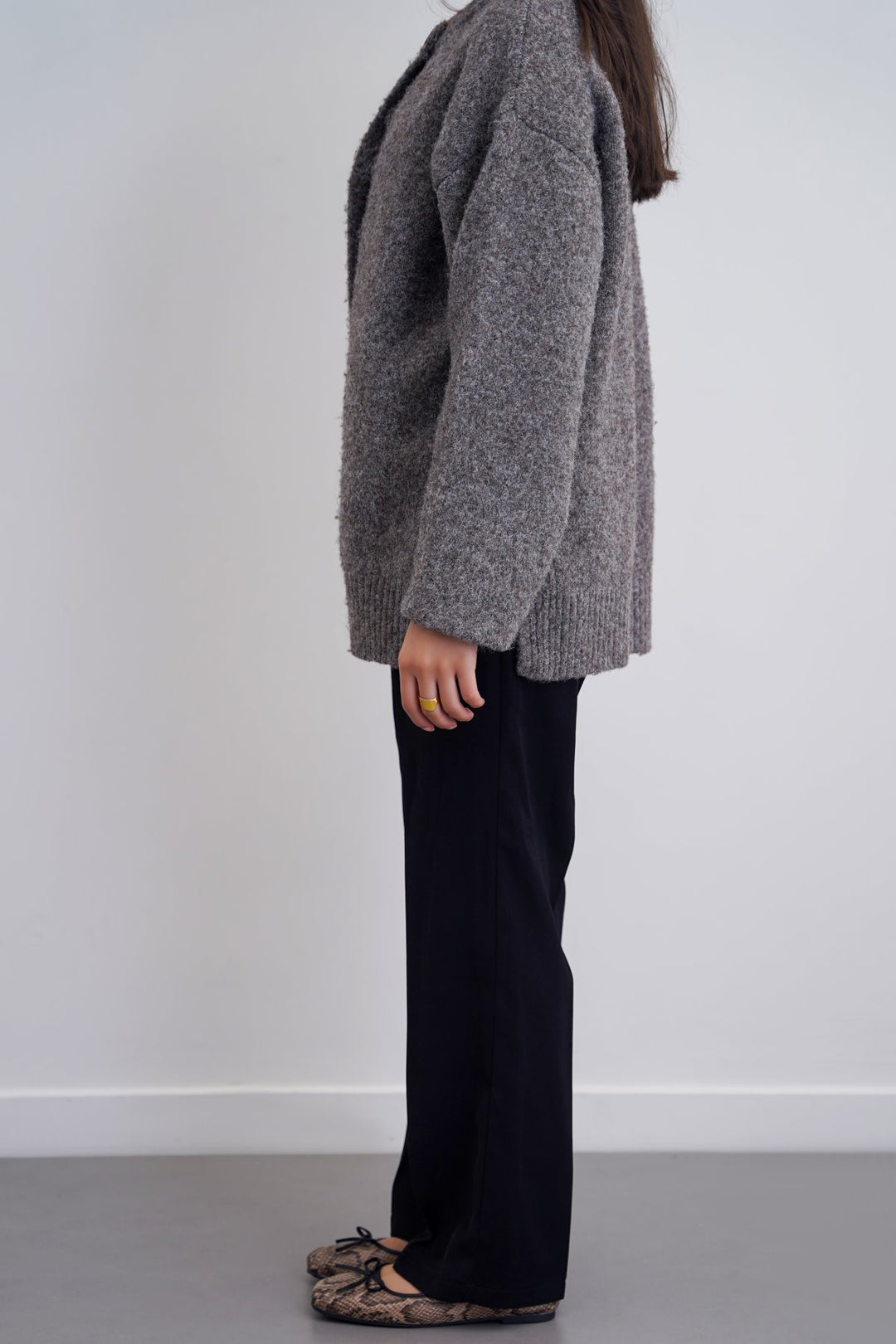 BLACK TAILORED SLIM PANTS