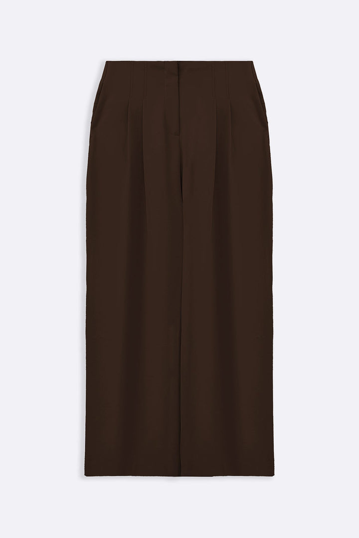 BROWN WORKDAY PLEATED PANTS