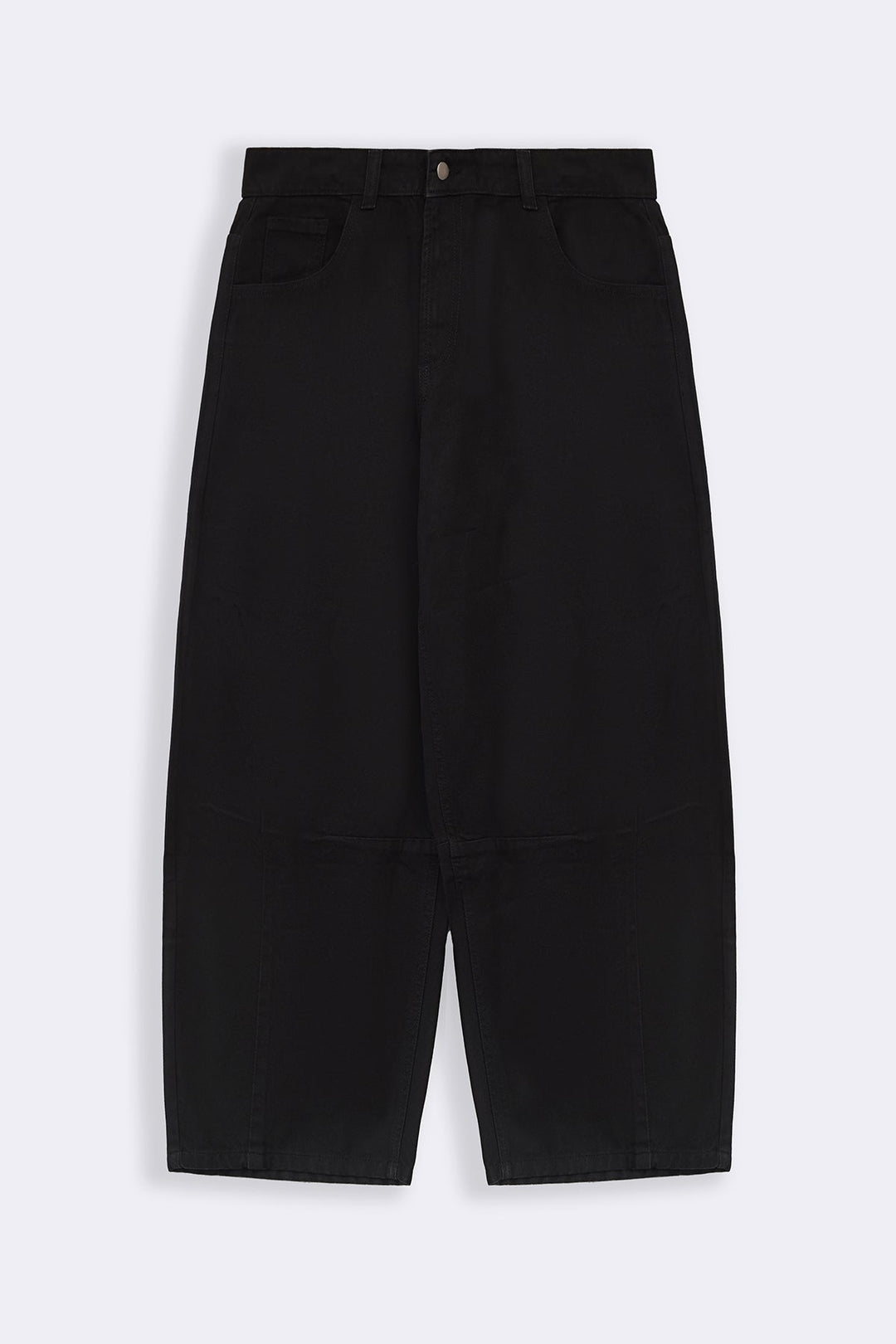 BLACK BASIC BARREL JEANS