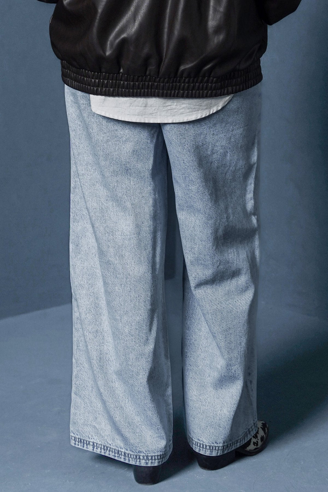 LIGHT BLUE EASY WIDE LEG JEANS