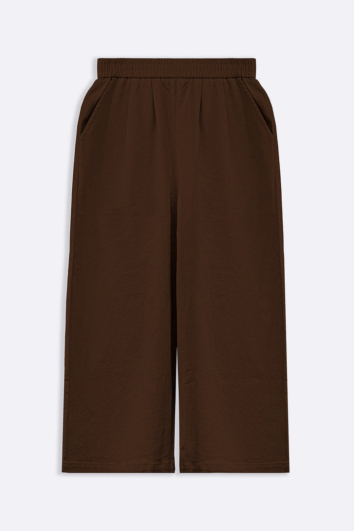 BROWN CROPPED PANTS