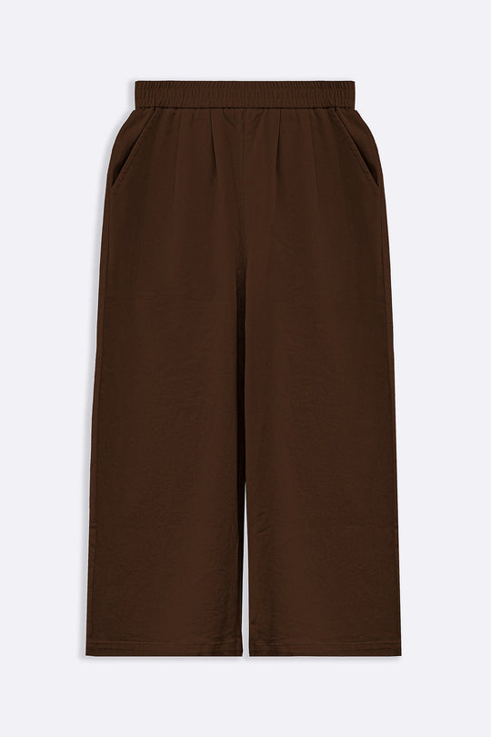 BROWN CROPPED PANTS