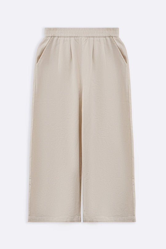 ECRU CROPPED PANTS