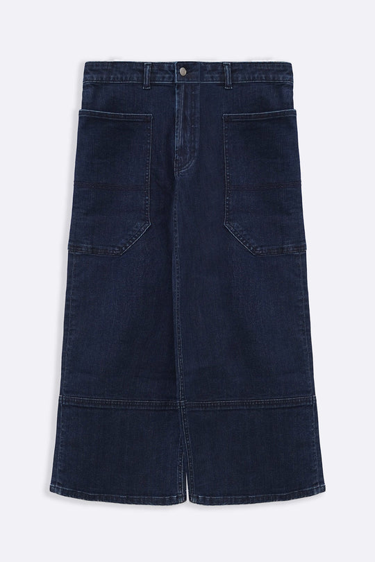 DARK BLUE HIGHLINE CROPPED JEANS