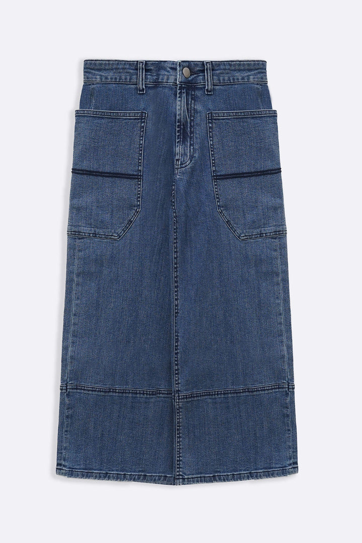 MID BLUE HIGHLINE CROPPED JEANS