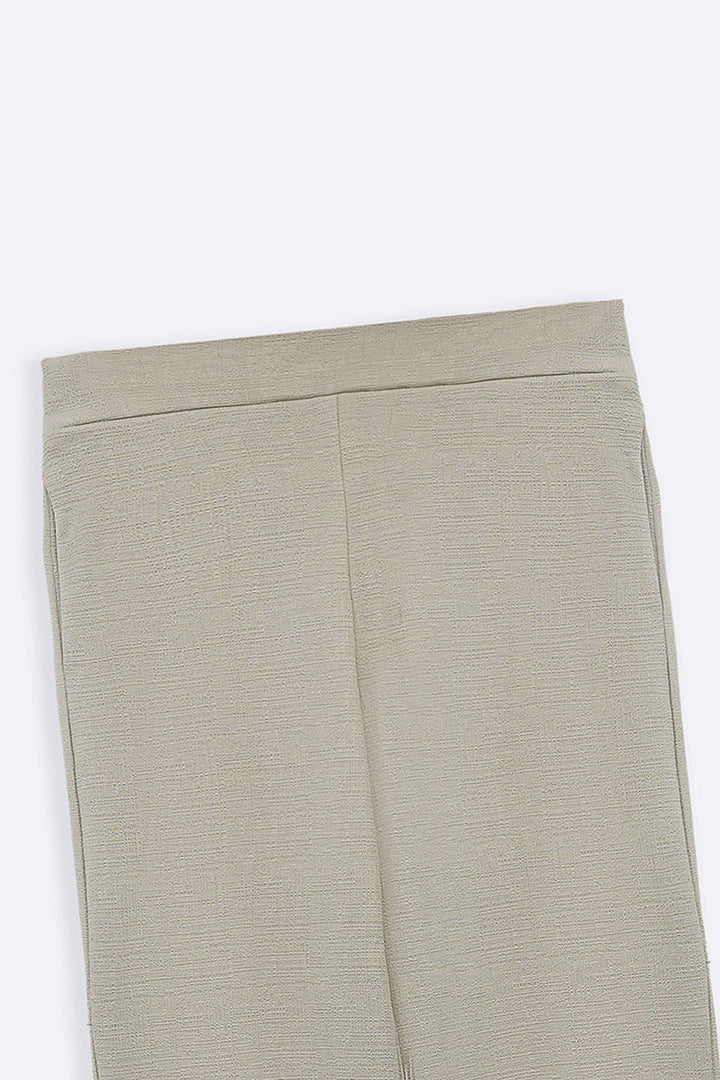 OAT WHITE TEXTURED PANTS