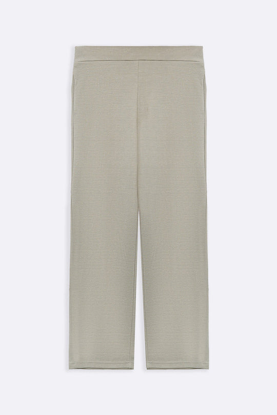 OAT WHITE TEXTURED PANTS