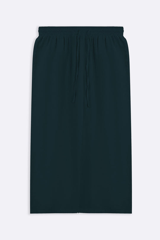 GREEN SLEEK SILK TROUSERS