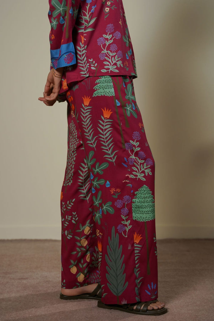 MAROON LEMON JUNGLE PANTS