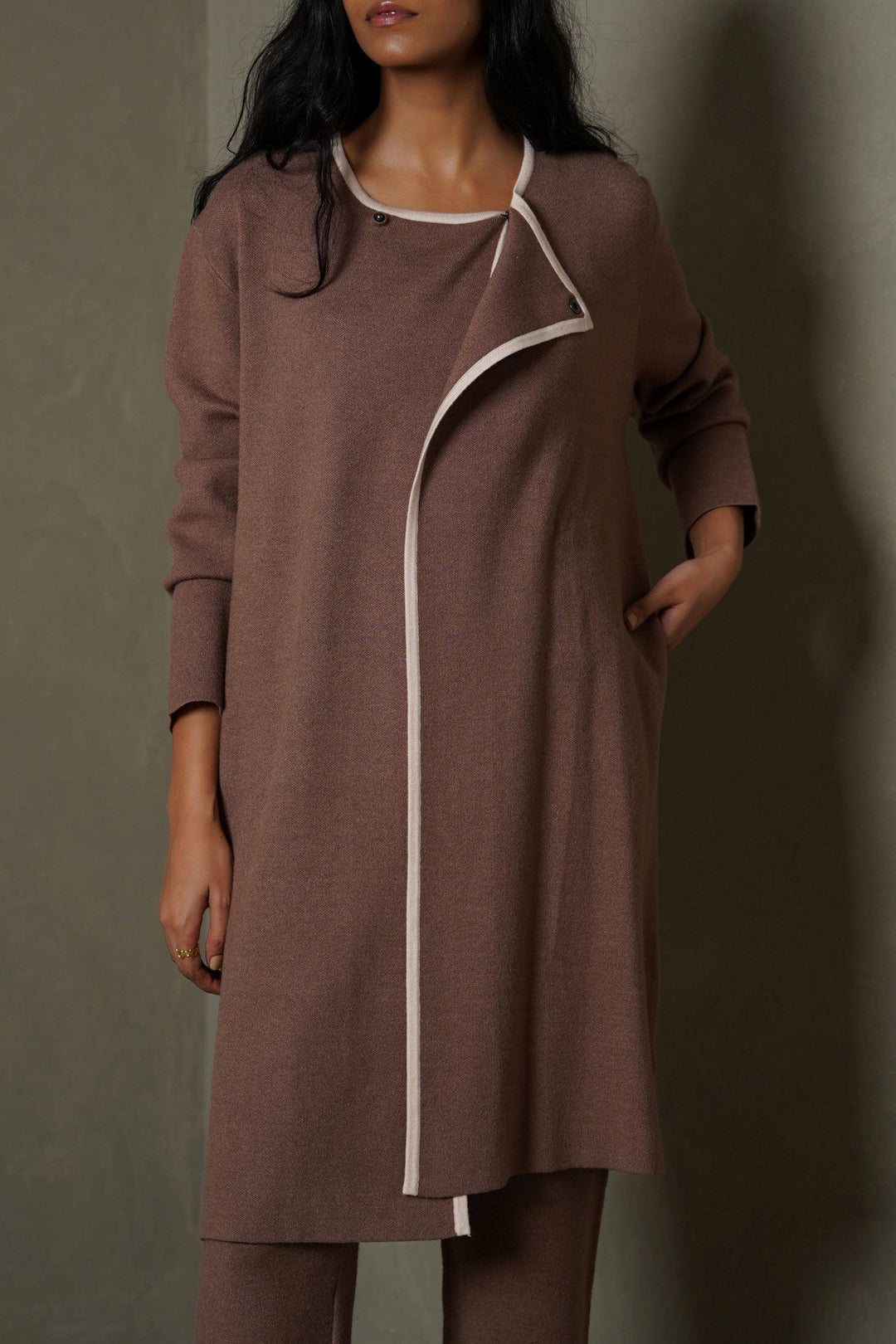 KHAKI DUNE CARDIGAN