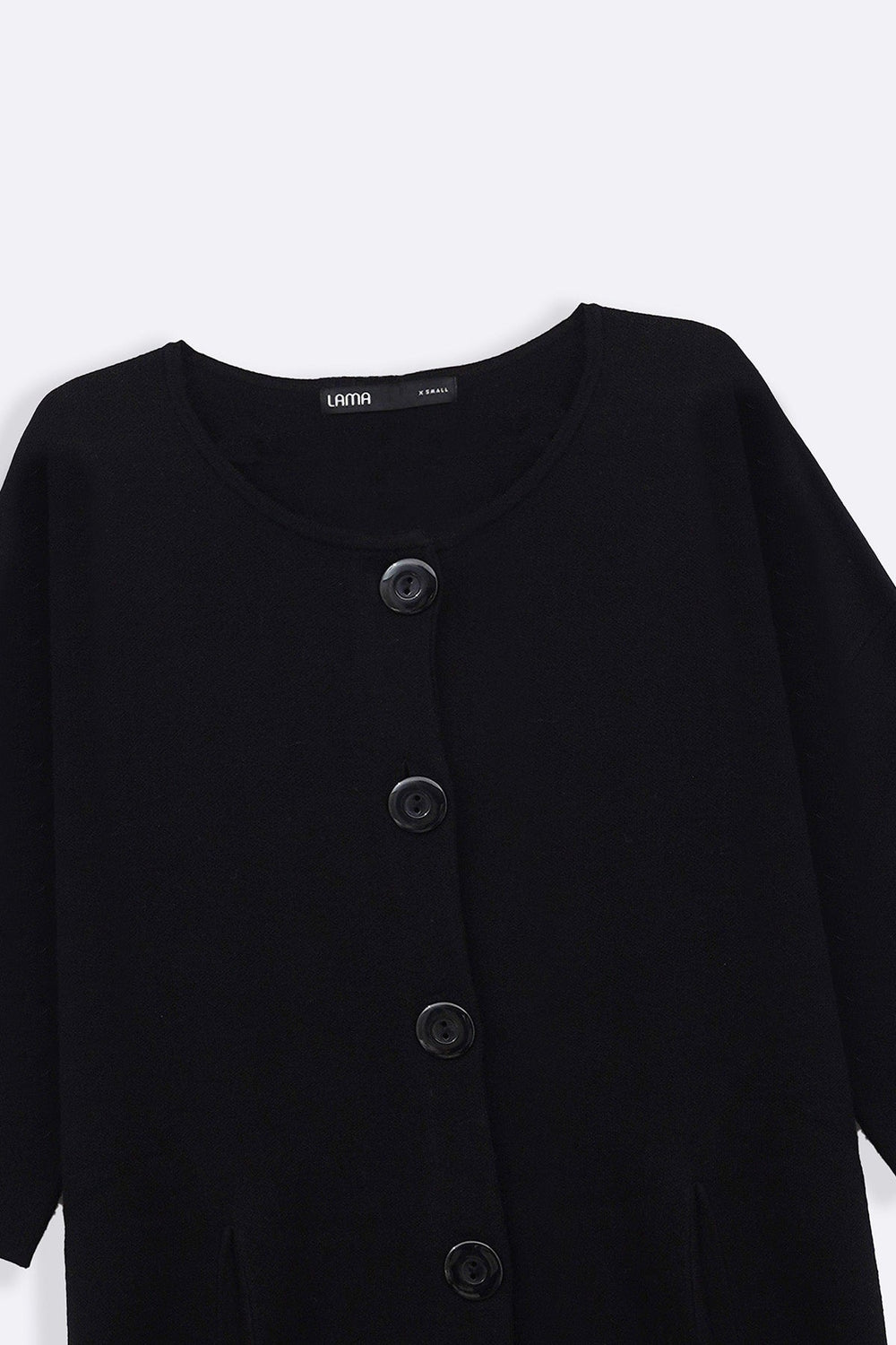 BLACK BUTTON-UP DRESS