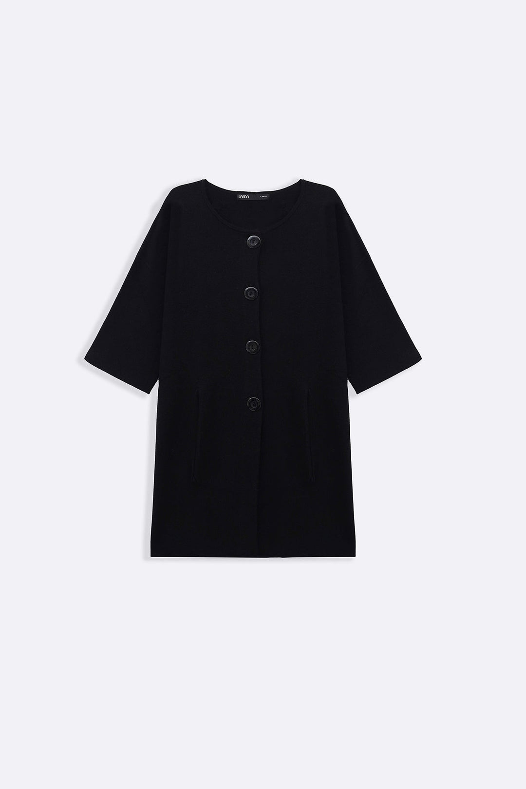 BLACK BUTTON-UP DRESS