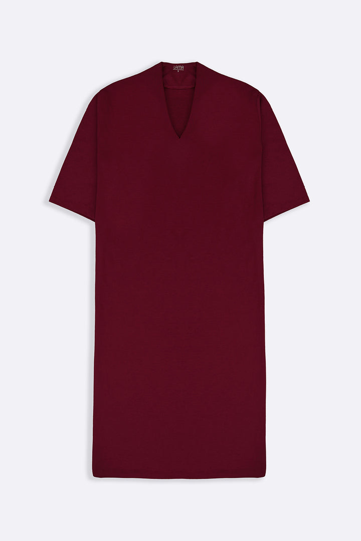 BURGUNDY CASUAL LOUNGE DRESS