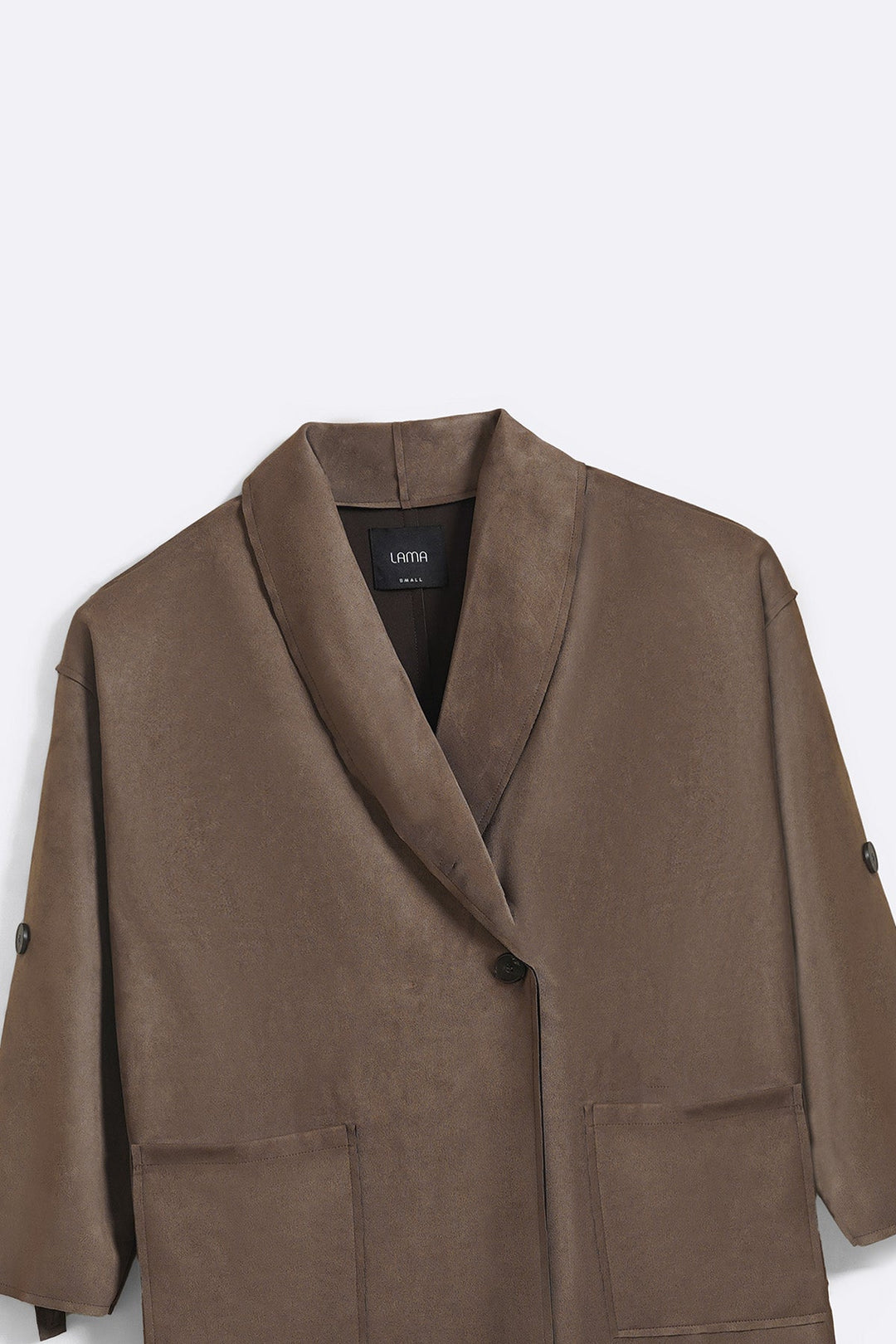 TAUPE LUXURY LONG SUEDE COAT