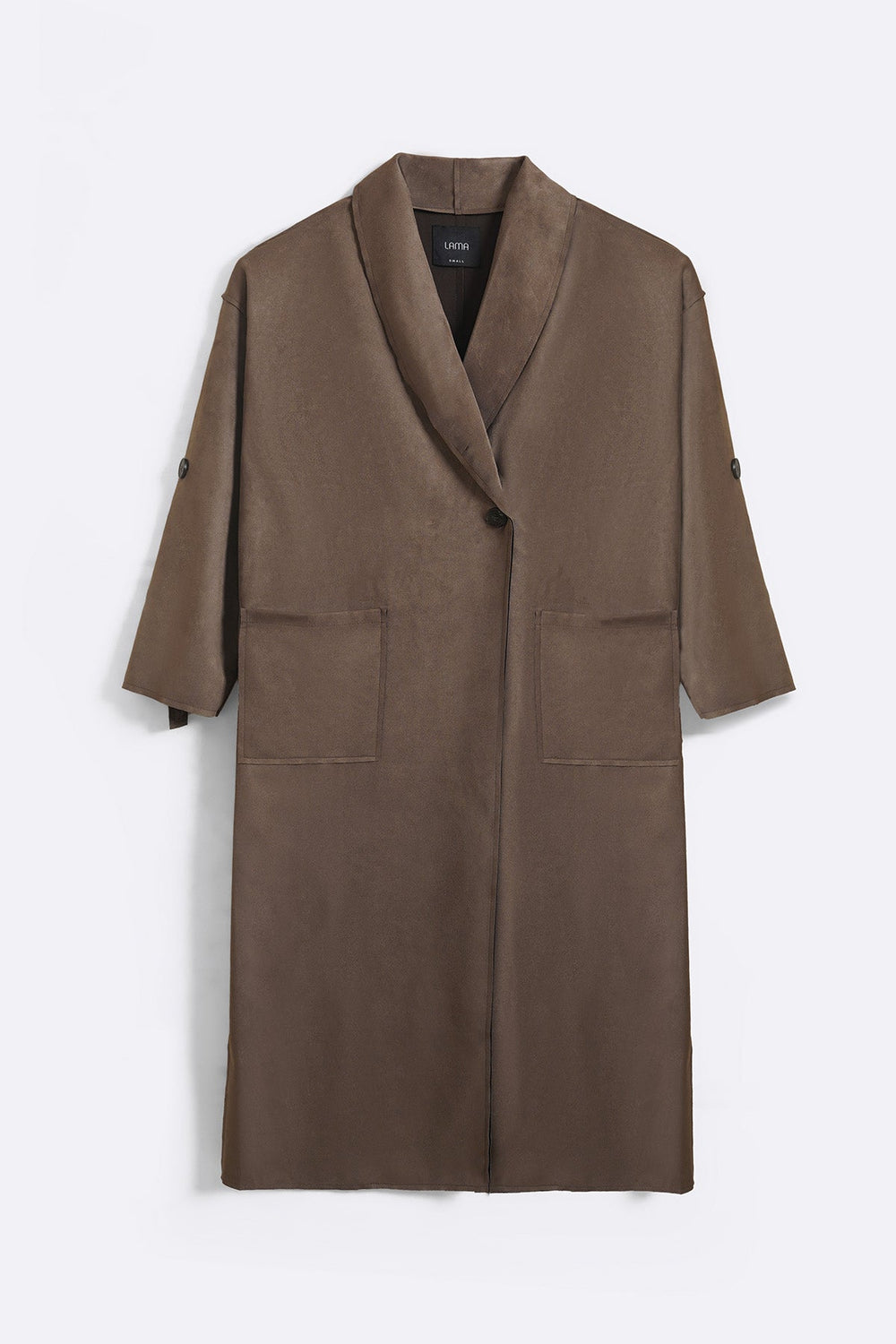 TAUPE LUXURY LONG SUEDE COAT