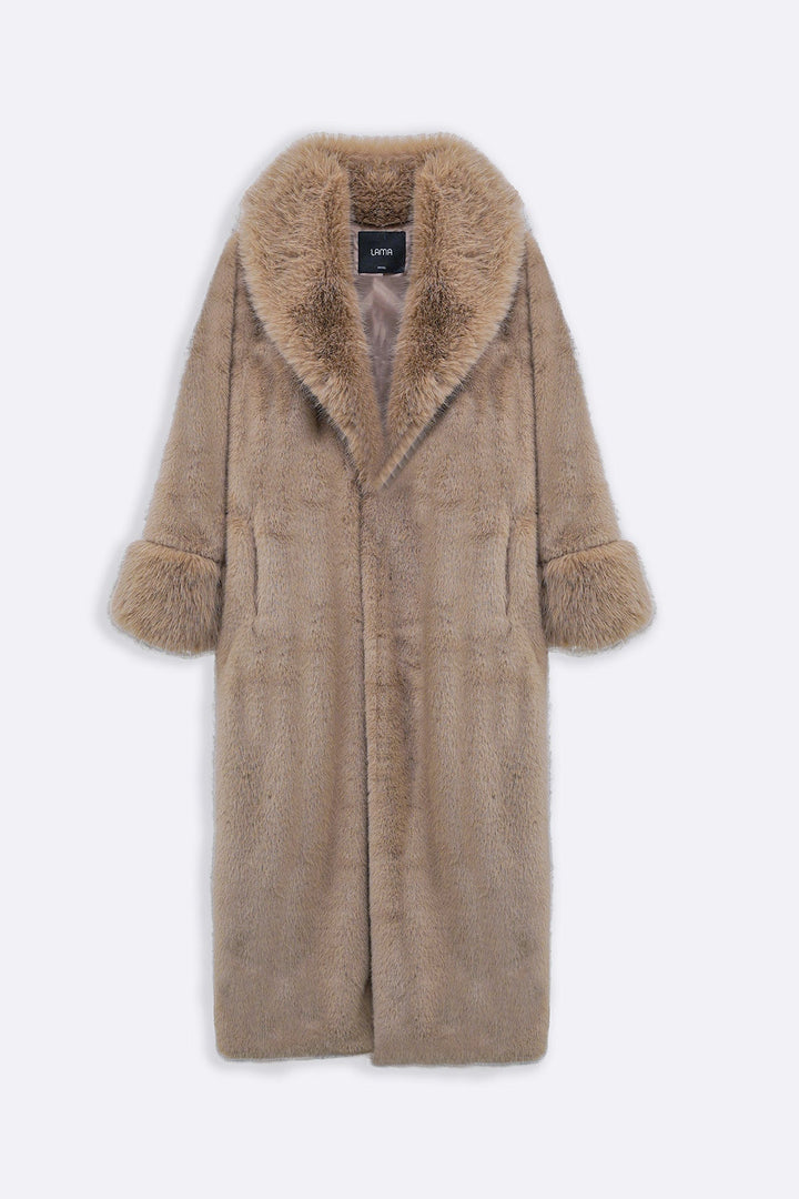 BROWN MOB WIFE FUR COAT