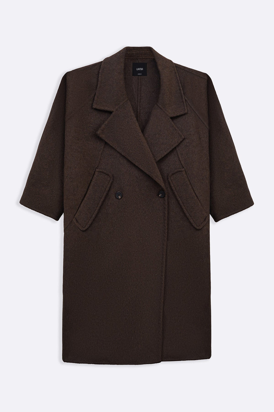 BROWN LONG WOOL COAT